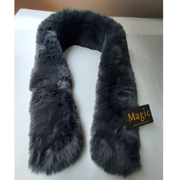 Never Worn faux-suede & faux-fur gloves and matching adjustable Magic Scarf. - Picture 2 of 4